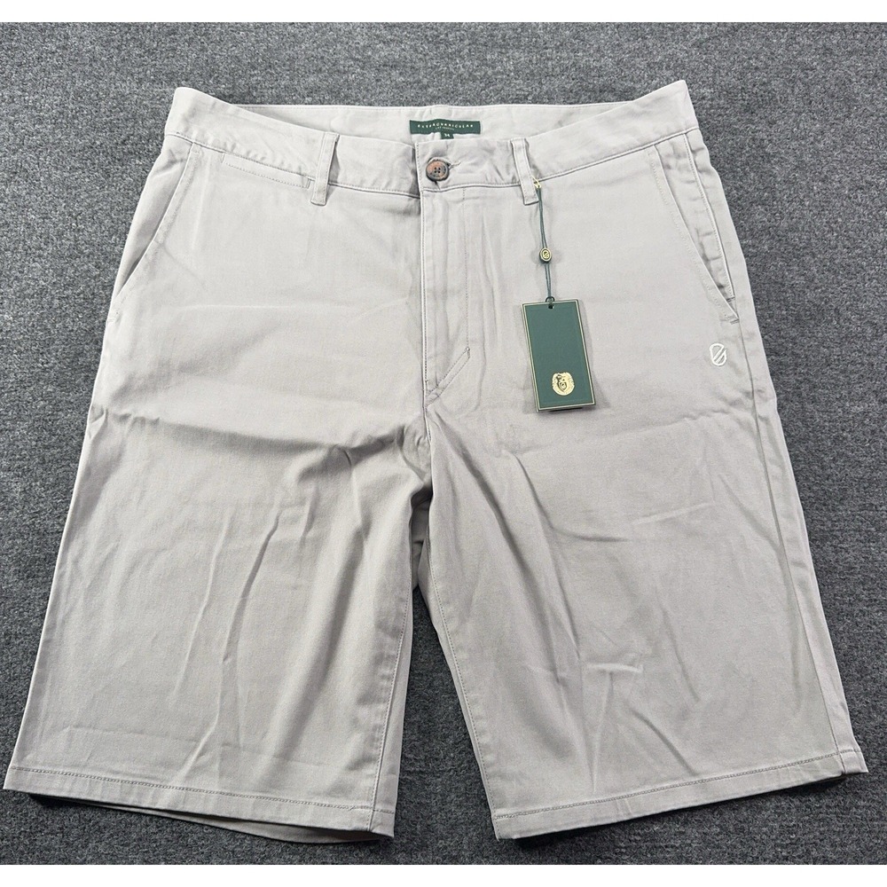 Extracurricular Golf Shorts 34 Khaki Flat Front 10" Inseam Performance NWT